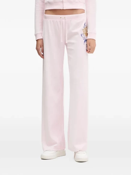 Женские спортивные штаны Juicy Couture с принтом, светло-розовые