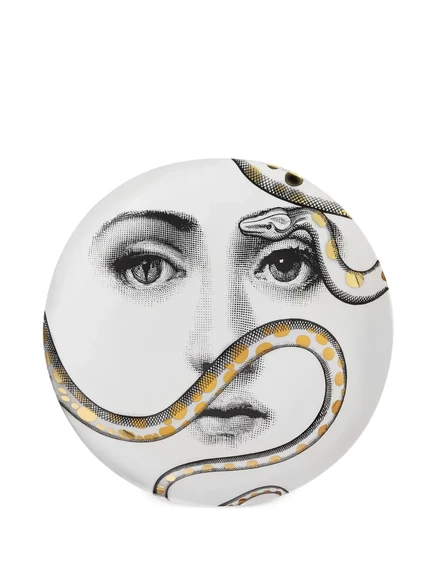 Круглая шкатулка Fornasetti №409, 10,5 см, белая