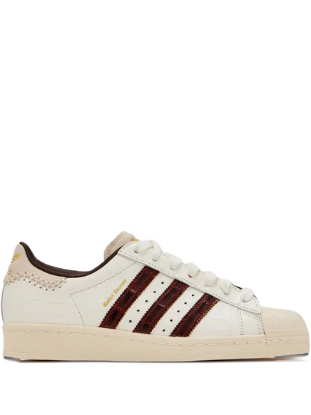 Кроссовки Adidas Superstar кожаные, бежево-белые