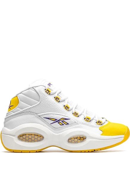 Кроссовки Reebok Question Mid «Yellow Toe - Kobe», белые