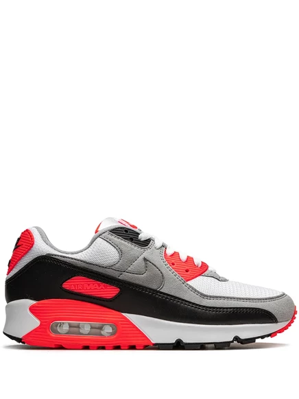 Унисекс кроссовки Nike Air Max 90 OG Infrared, бело-черно-серые