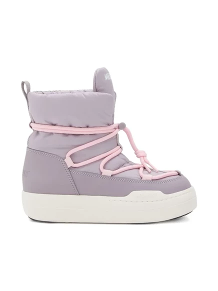 Детские сапоги Moon Boot Kids на шнуровке, фиолетовые