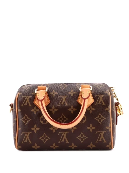 Бывшая в употреблении сумка Speedy Bandouliere от Louis Vuitton, холщовая сумка через плечо Monogram Canvas 20