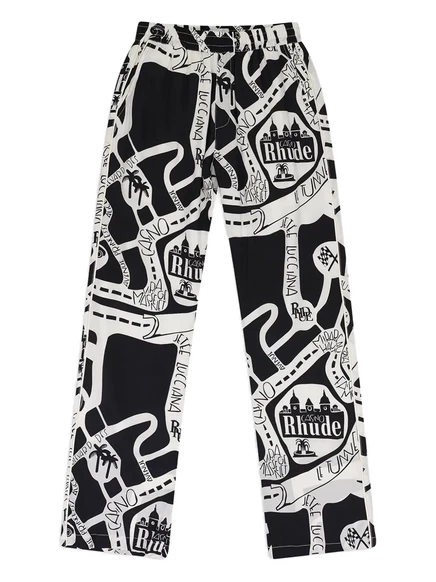 Мужские спортивные штаны RHUDE Strada шелковые, белые