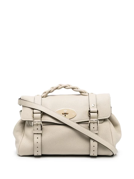Женская кожаная сумка Mulberry Alexa, белая