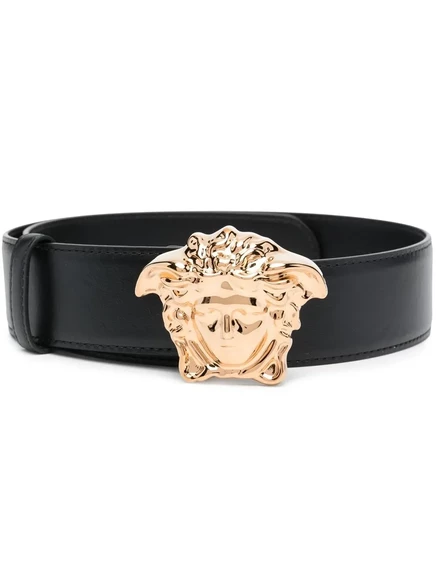 Кожаный ремень Versace La Medusa black