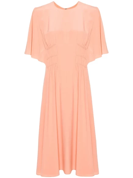 Шелковое платье миди от Chloé pink
