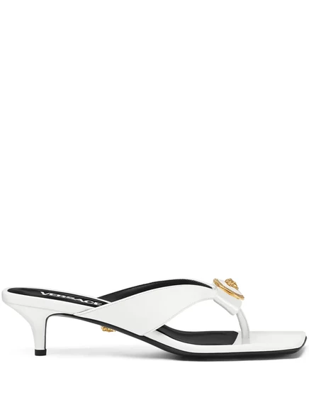 Кожаные босоножки Versace Gianni 45 мм white