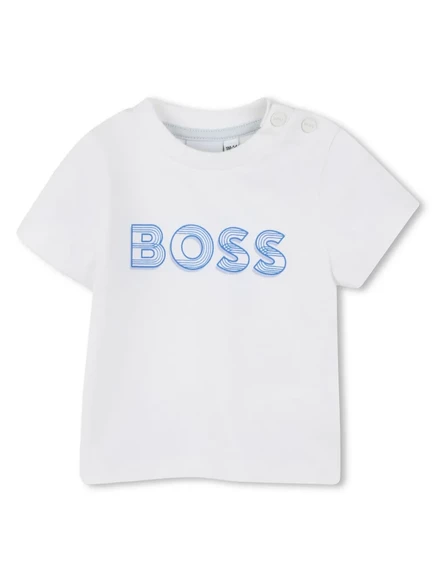 Детская футболка Boss Kidswear с коротким рукавом, белая