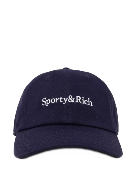 Унисекс кепка Sporty & Rich с логотипом, темно-синяя