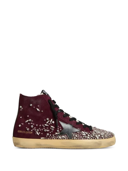 Женские кеды Golden Goose Francy LAB замшевые, красные
