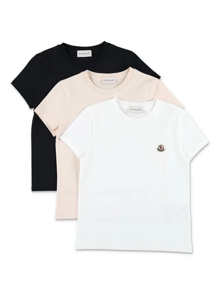 Набор детских футболок Moncler Enfant, 3 шт., белые