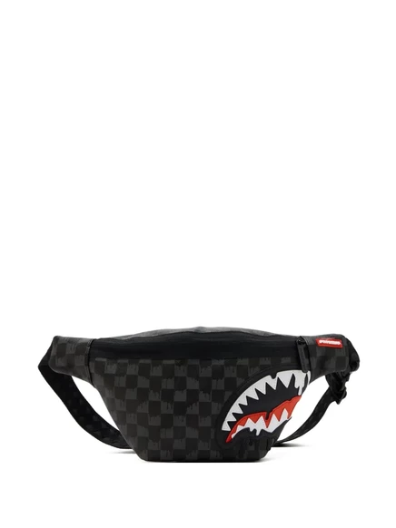 Мужская поясная сумка Sprayground с принтом акулы, черная