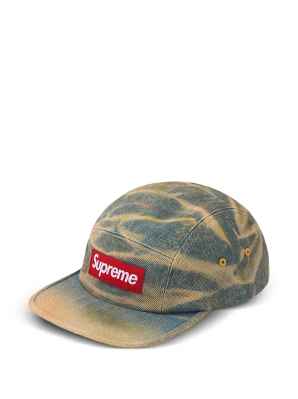 Мужская кепка Supreme Camp из денима, синяя