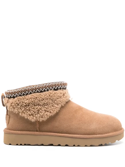 Сапоги UGG Classic Ultra Mini Maxi с фигурными вставками brown