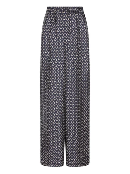 Женские брюки Max Mara с узором пейсли, синие