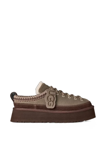 Женские тапочки UGG Heritage Lace-Up из замши, коричневые