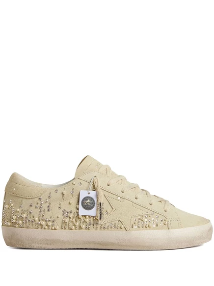 Женские кроссовки Golden Goose Super-Star, бежевые