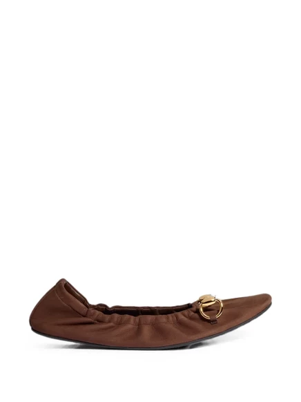 Женские балетки Gucci Prima, коричневые