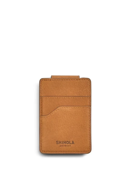 Мужской держатель карт Shinola из зернистой кожи, коричневый