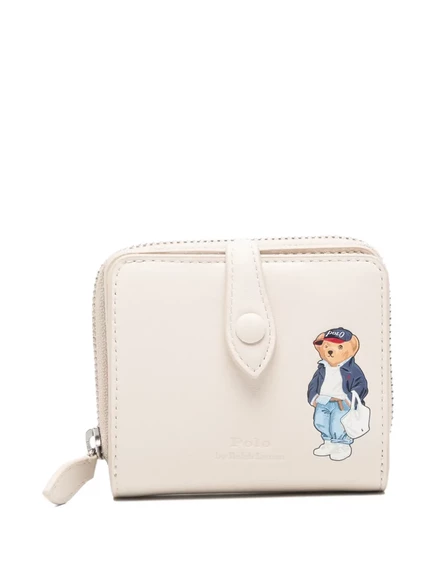 Женский кожаный кошелек Polo Ralph Lauren Polo Bear, кремовый