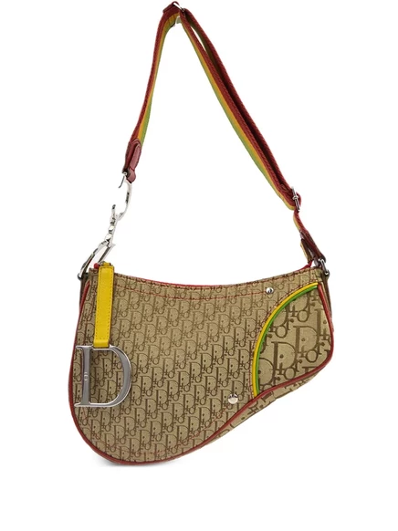 Женская сумка-седло Christian Dior Pre-Owned Rasta 2004, бежевая