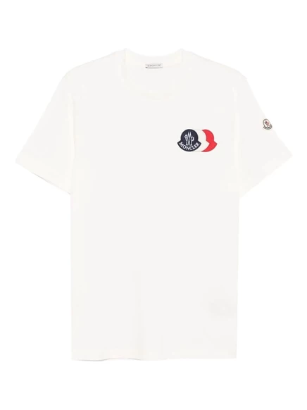 Футболка с нашивкой с логотипом Moncler white