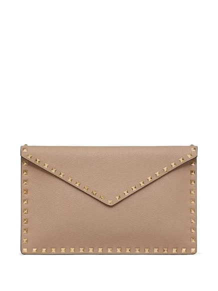 Женский клатч Valentino Garavani Rockstud конверт, розовый