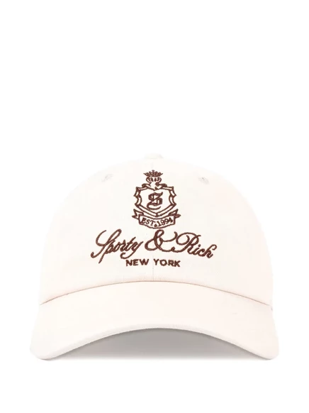 Унисекс бейсболка Sporty & Rich Vendome с вышивкой, белая