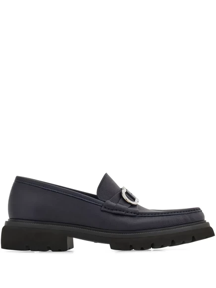Мужские лоферы Ferragamo с пряжкой Gancini, синие