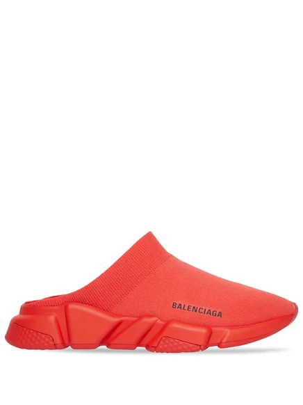 Вязаные кроссовки-слипоны Balenciaga Speed red