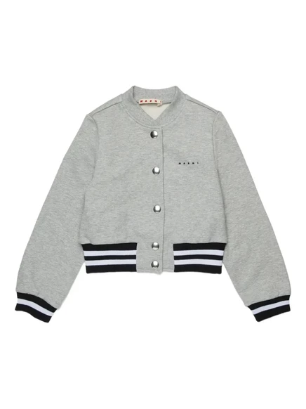 Детская куртка Marni Kids в полоску, серая
