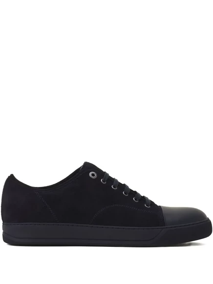 Мужские кеды Lanvin с кожаным мысом, синие