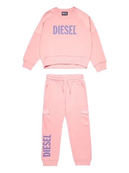 Комплект спортивного костюма с логотипом Diesel Kids cargo pink