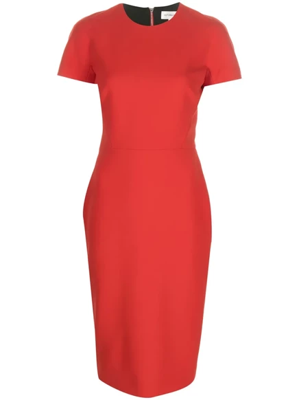 Женское платье Victoria Beckham из крепа, красное