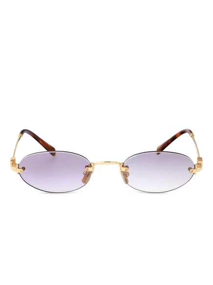 Солнцезащитные очки в овальной оправе Miu Miu Eyewear gold