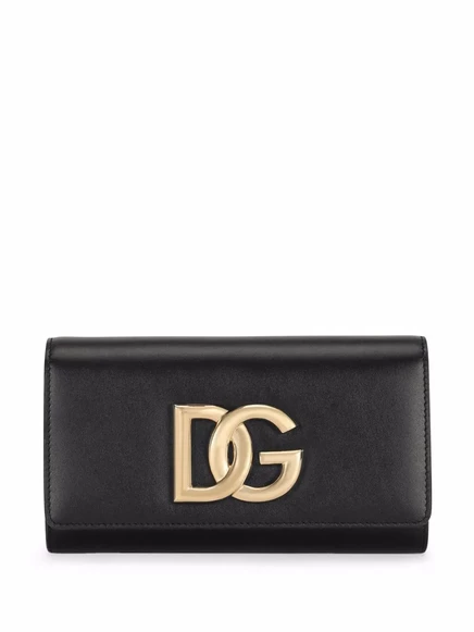 Женский кожаный клатч Dolce & Gabbana 3.5, черный