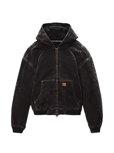 Унисекс джинсовая куртка Alexander Wang флокированная, серая