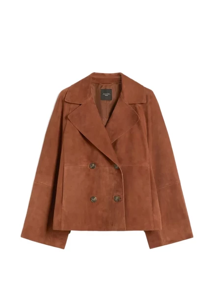 Женская замшевая куртка Weekend Max Mara, коричневая