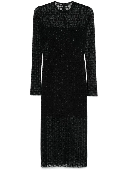 Прозрачное платье миди от Givenchy black