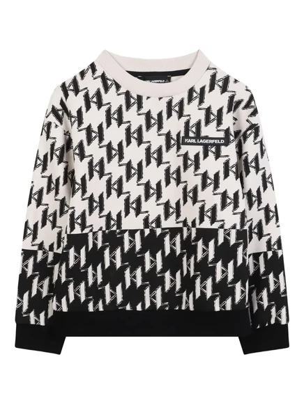 Свитшот для мальчиков Karl Lagerfeld Kids с принтом, белый