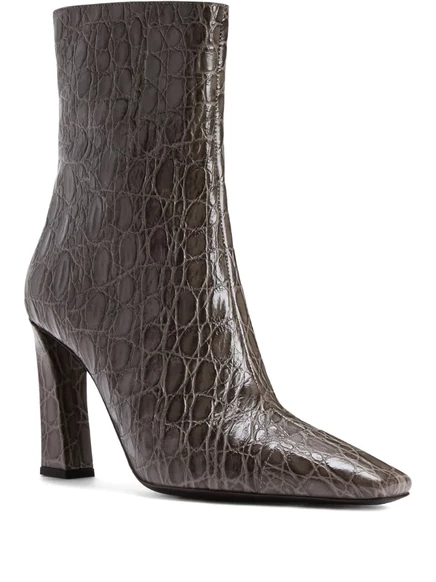 Ботильоны Giuseppe Zanotti 90 мм Janiee с эффектом крокодиловой кожи grey