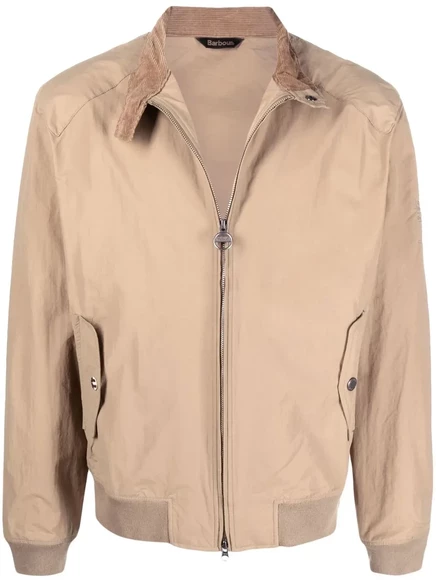 Мужская куртка-бомбер Barbour на молнии, коричневая