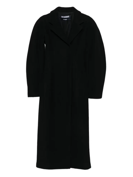 Женское пальто Jacquemus Le Curvo шерстяное, черное