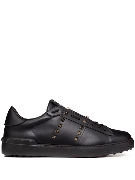 Кожаные кроссовки Valentino Garavani Rockstud  black