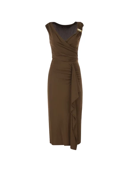 Женское платье Max Mara Aureo миди, коричневое