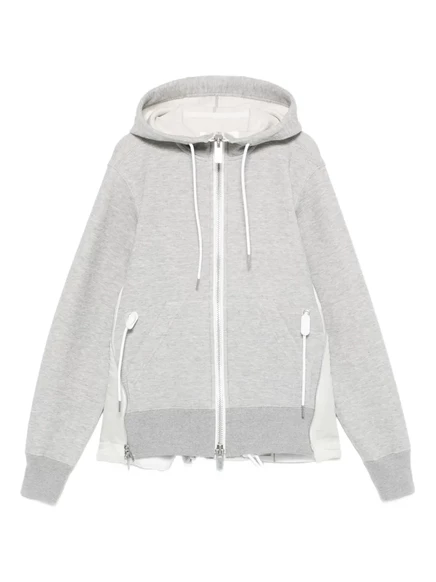 Женское худи Sacai панельное, серое