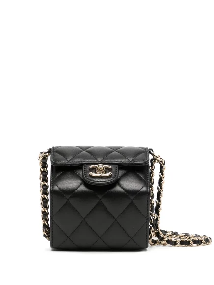 Женская мини-сумка CHANEL с цепочкой, черная