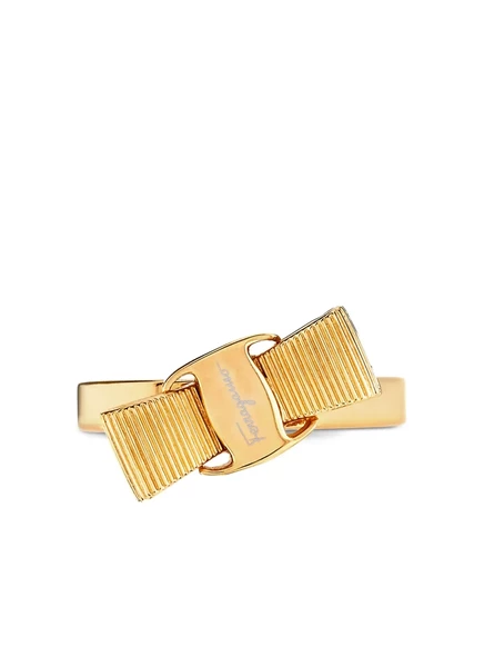 Женское кольцо Ferragamo Vara с бантом, золотистое