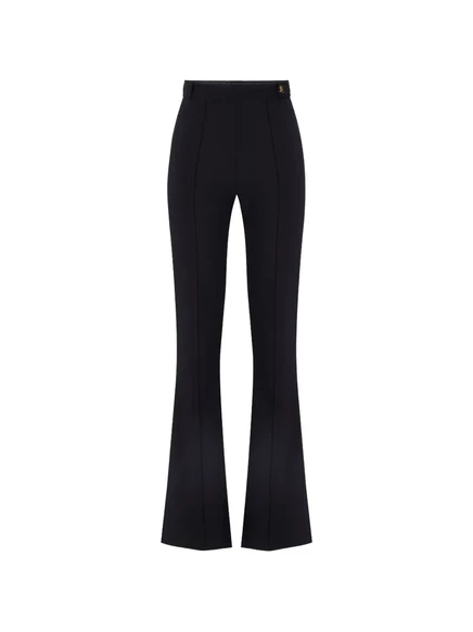 Женские расклешенные брюки Elisabetta Franchi, черные